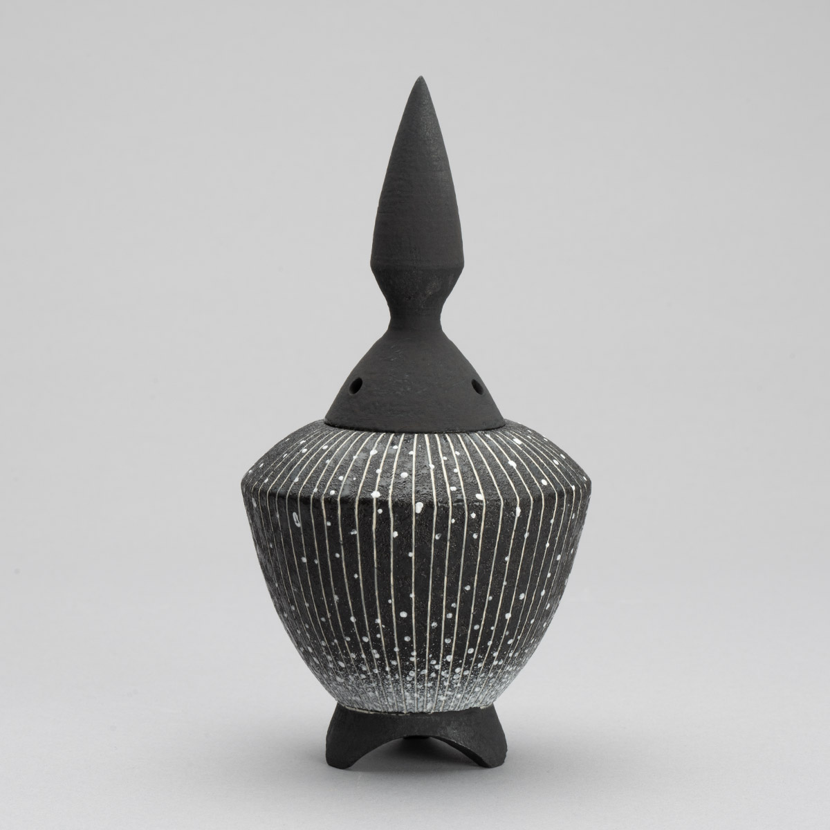 漆黒彩点描文香炉 | ARTerrace