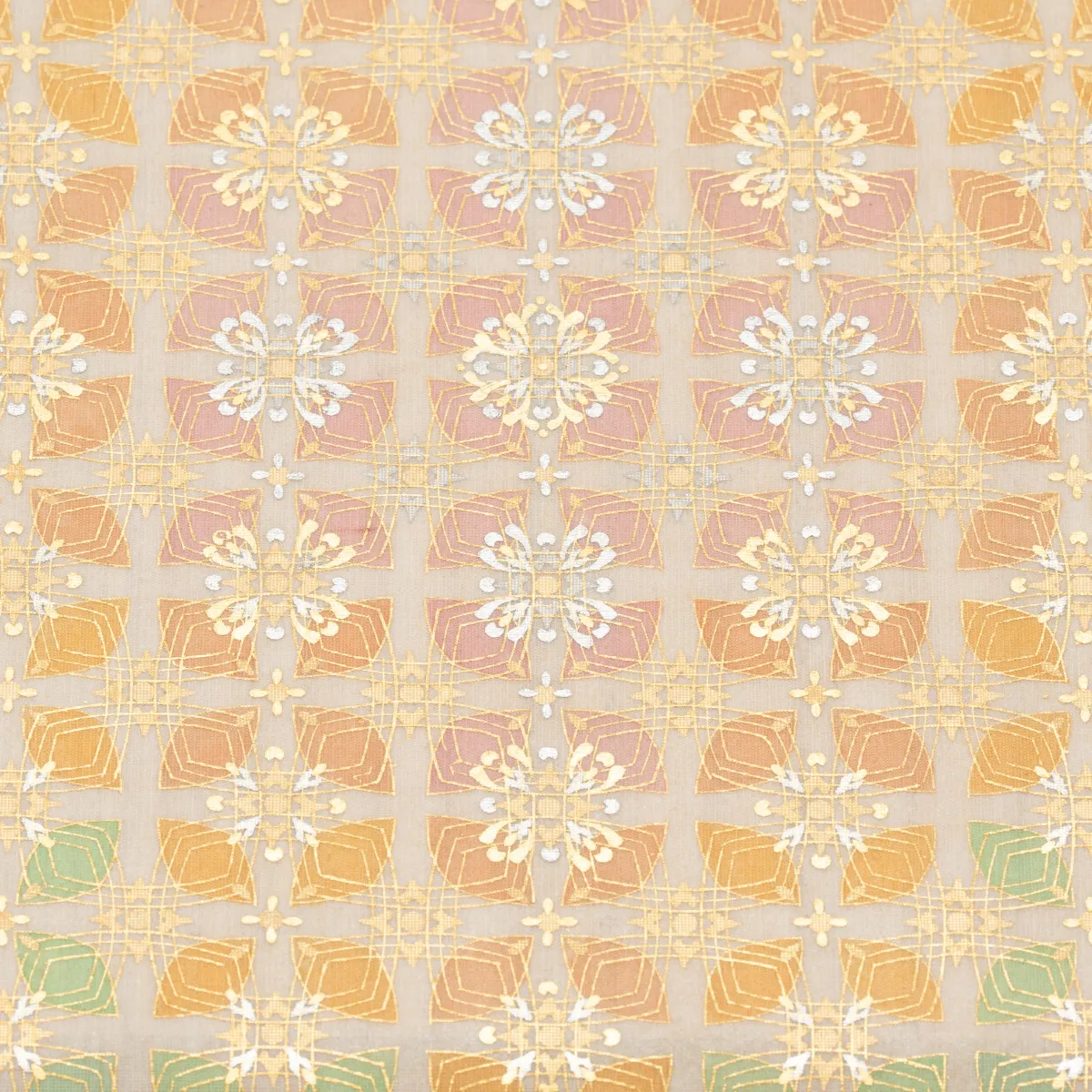 截金絲綢飾筥  花游