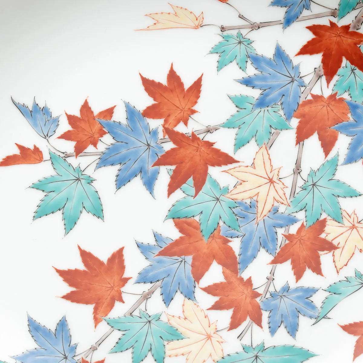 濁手 紅葉文 皿