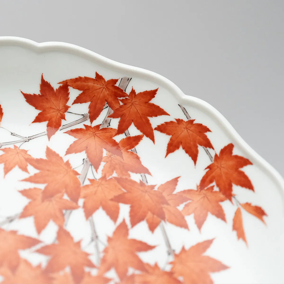 濁手 紅葉文 皿
