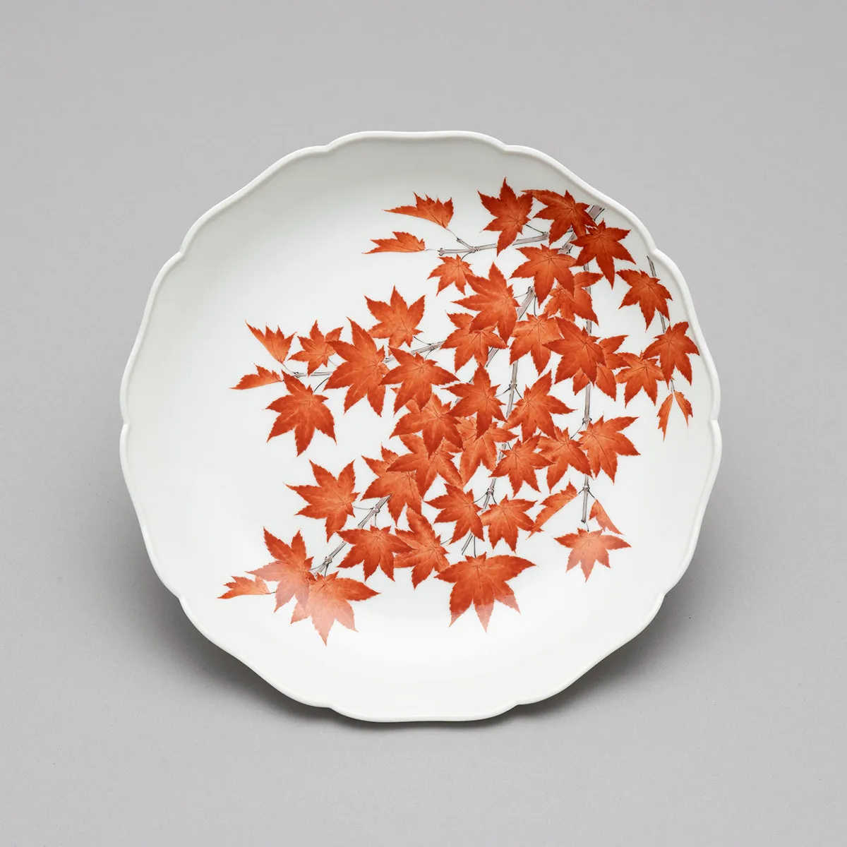 濁手 紅葉文 皿