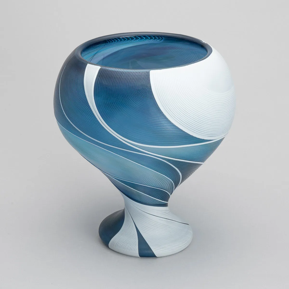 線刻硝子花器 「空」