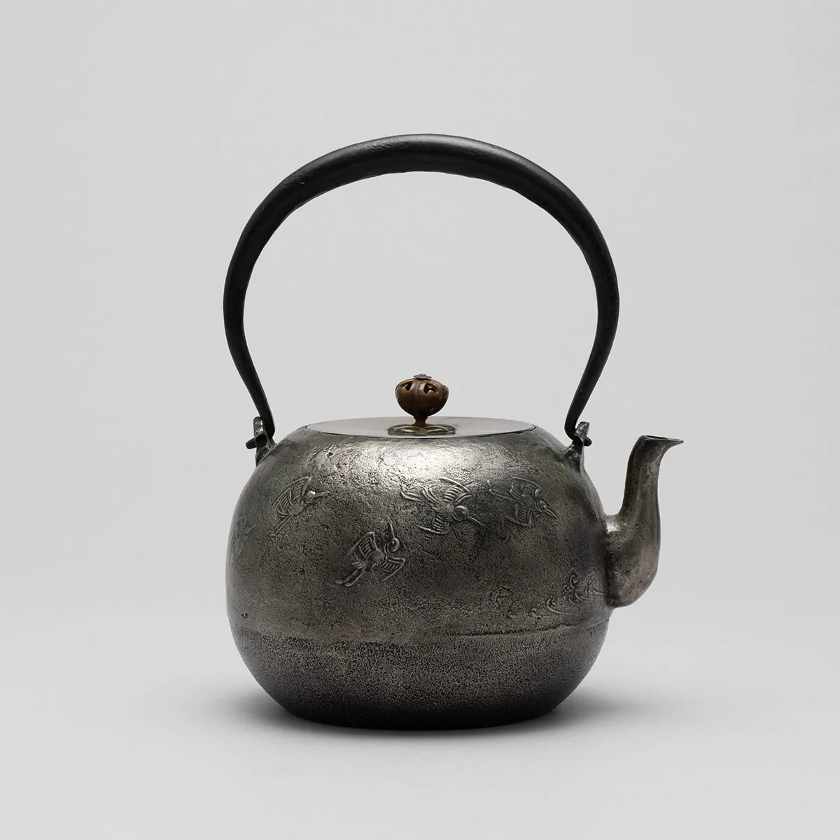 砂鉄千鳥小丸鉄瓶