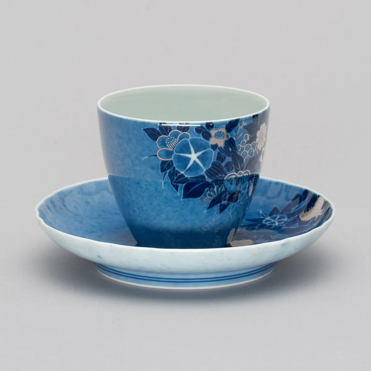 色絵吹墨墨はじき四季花文碗皿 | ARTerrace