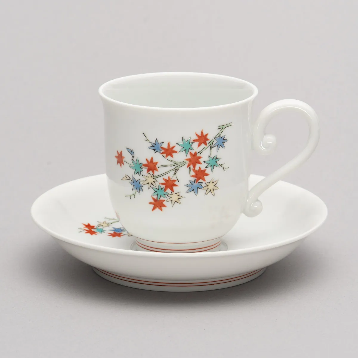 濁手 紅葉文 珈琲碗