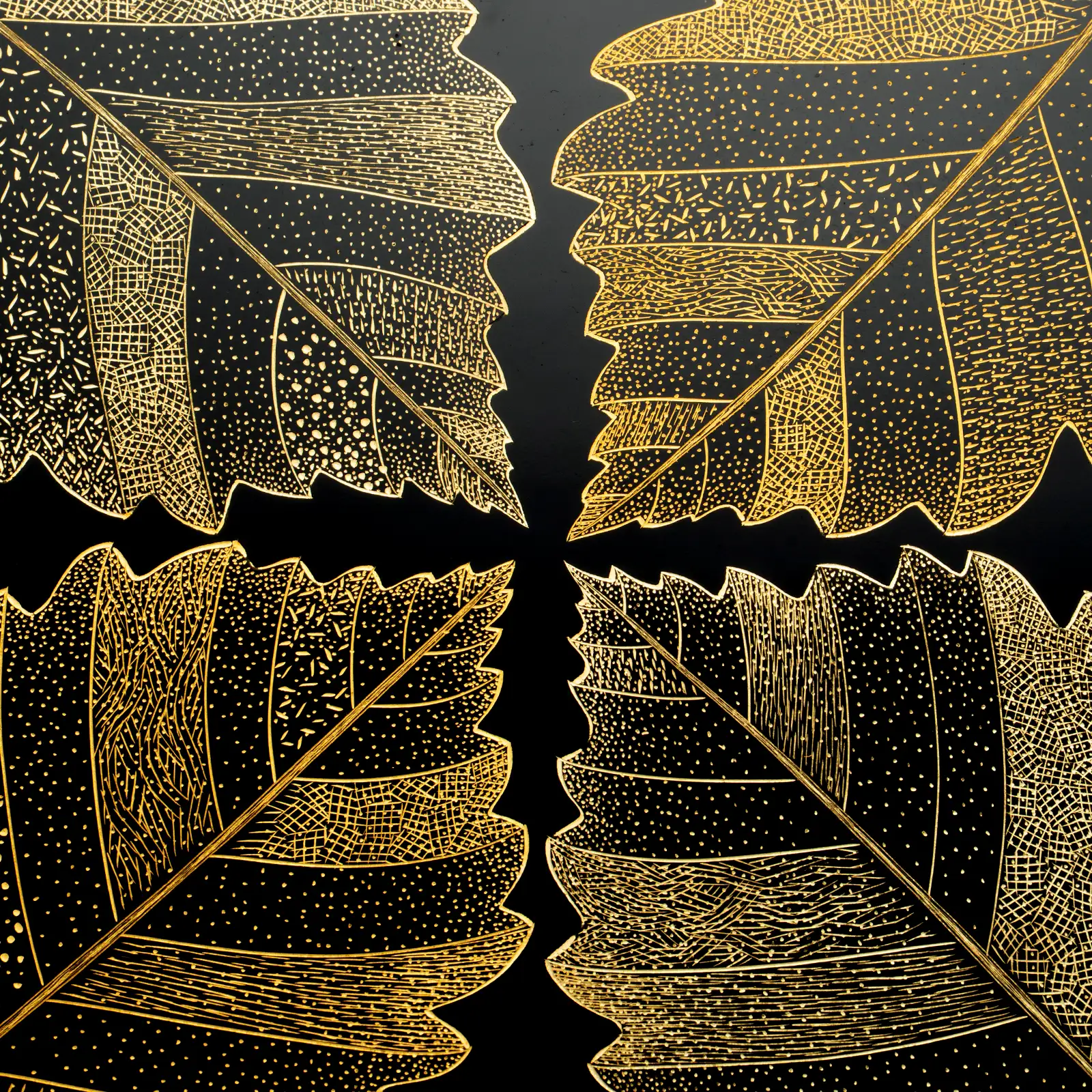 沈金小箱「実り」