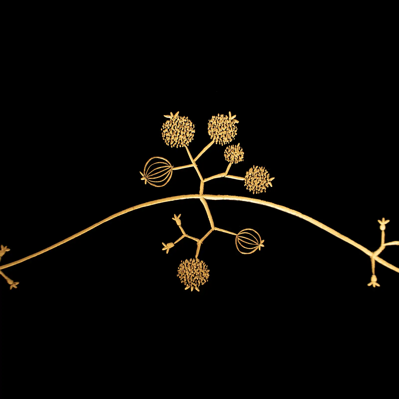 沈金小箱「実り」