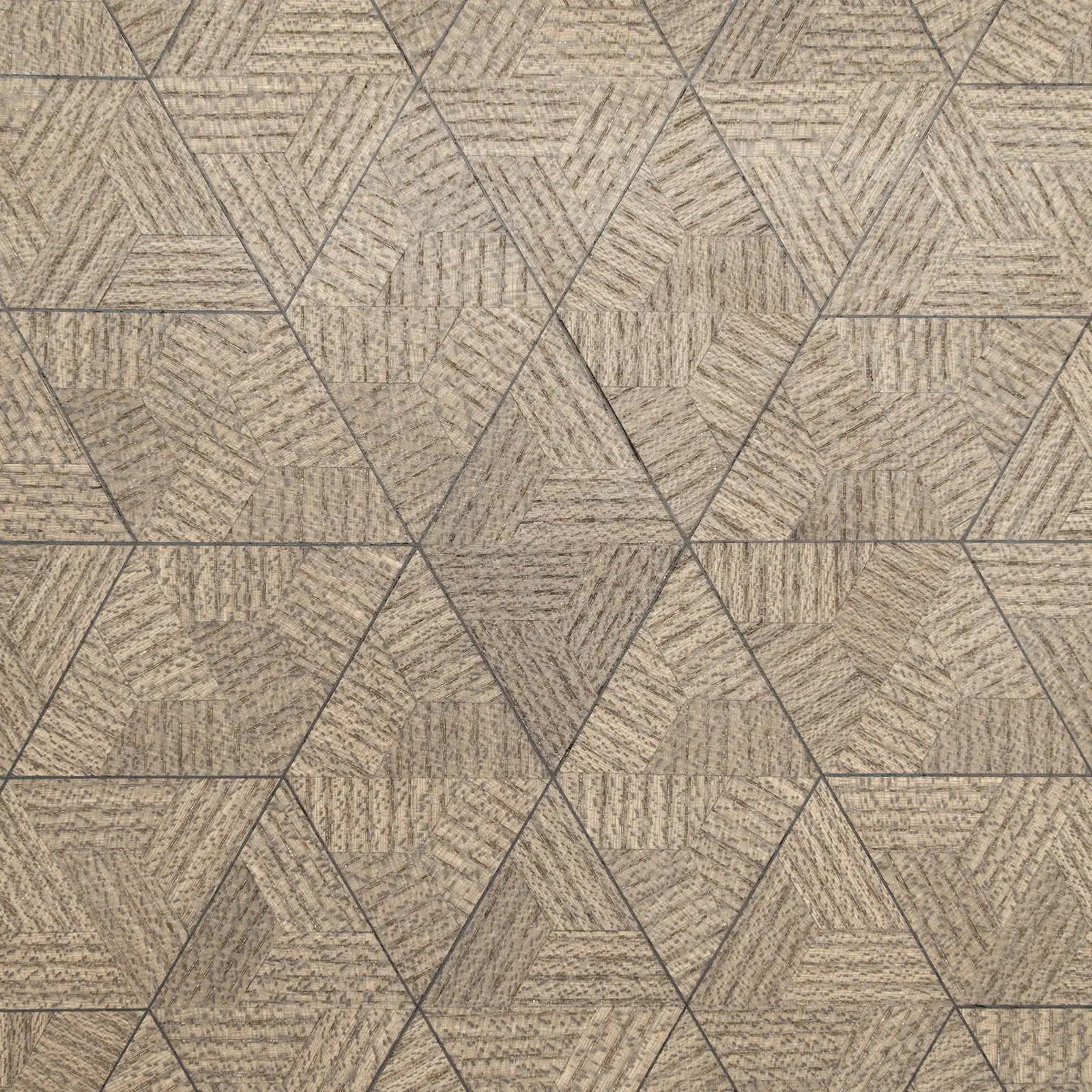 楡木画六角飾箱