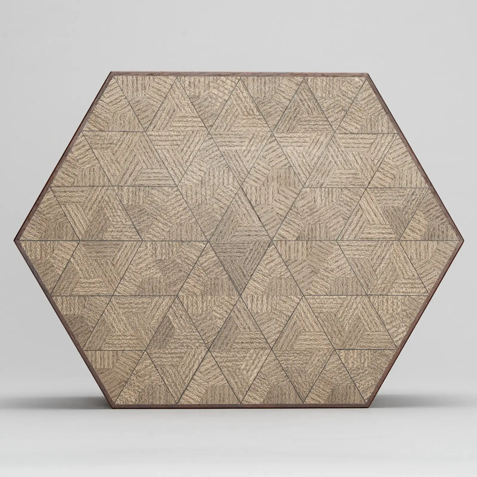 楡木画六角飾箱