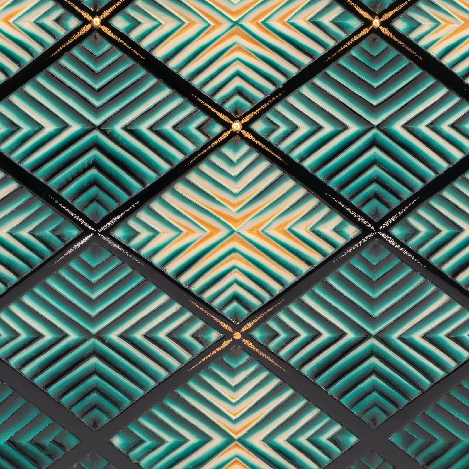 彫漆箱「新緑」