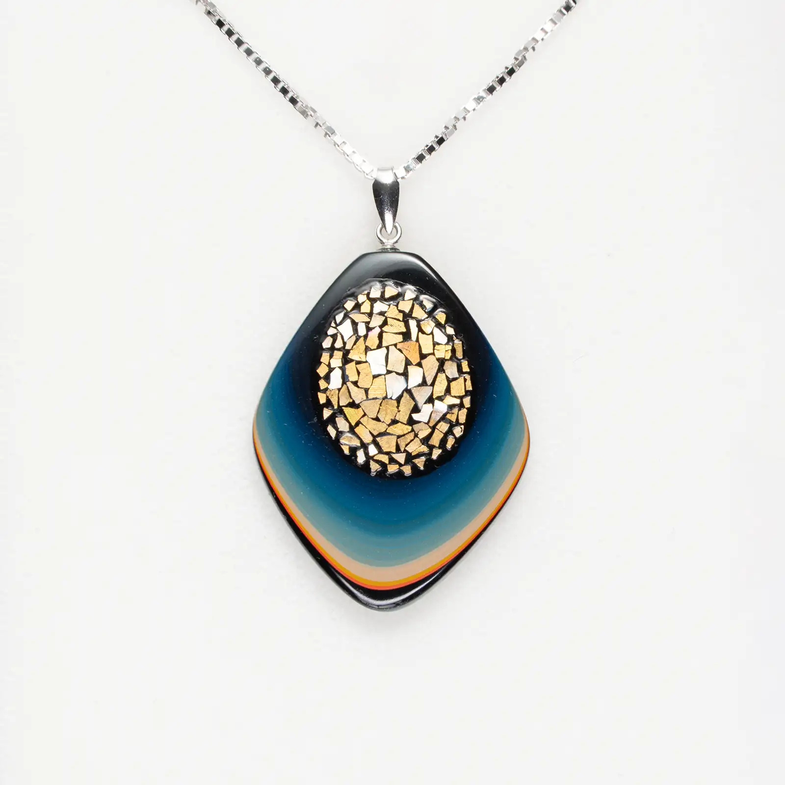 堆漆ペンダント「菱」(小）