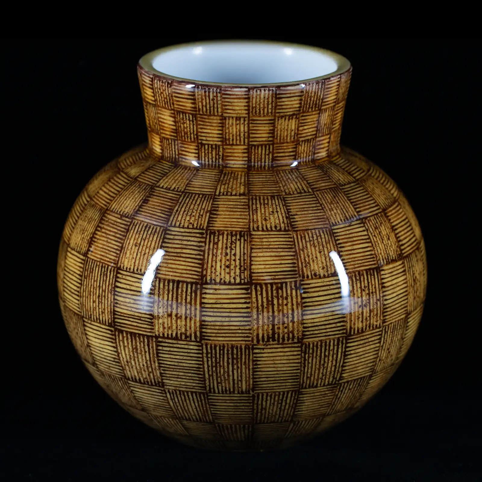 色絵一輪挿 黄珠