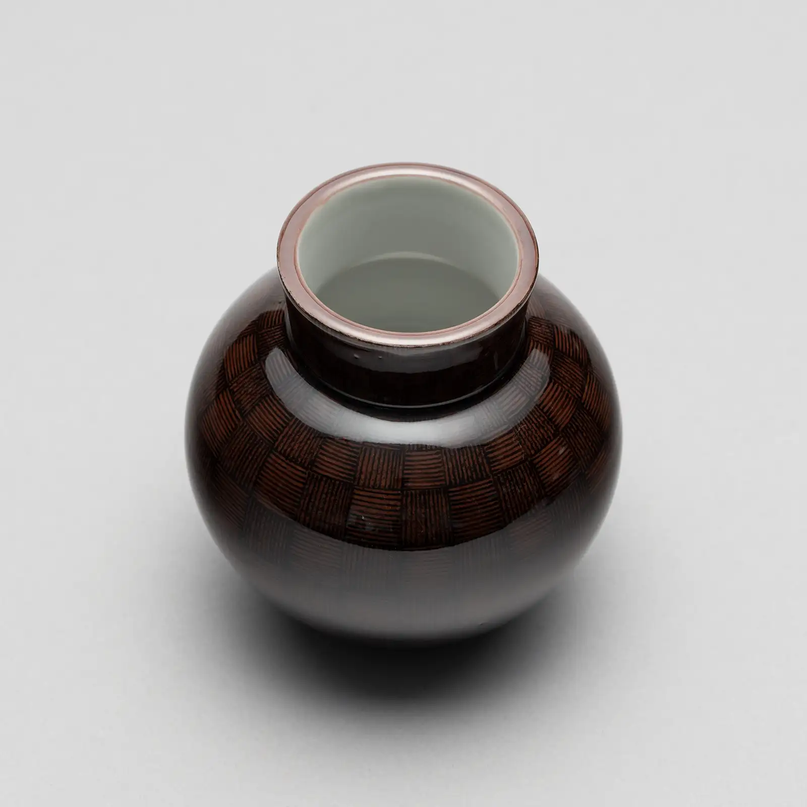 色絵一輪挿 紫弦