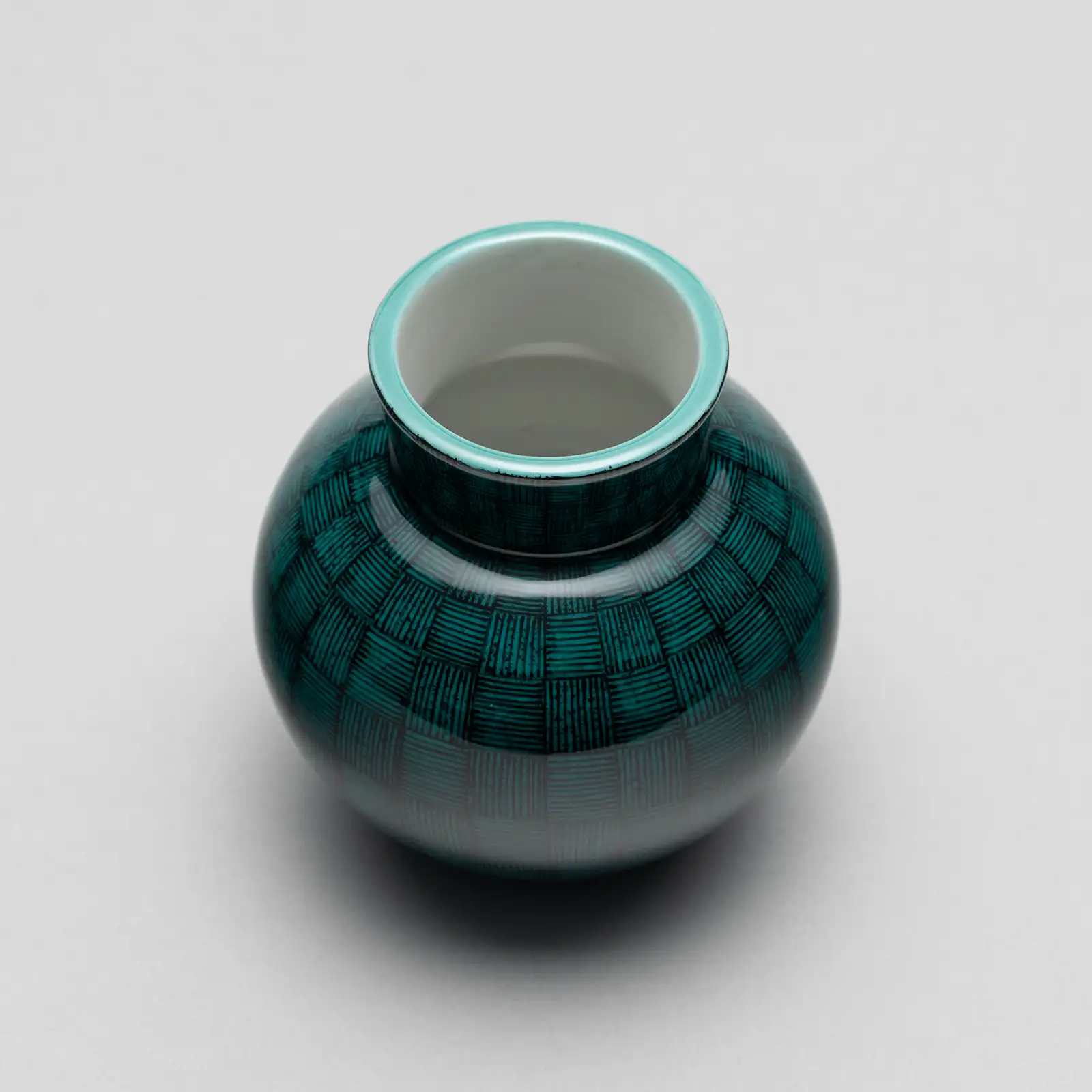 色絵一輪挿 翡翠