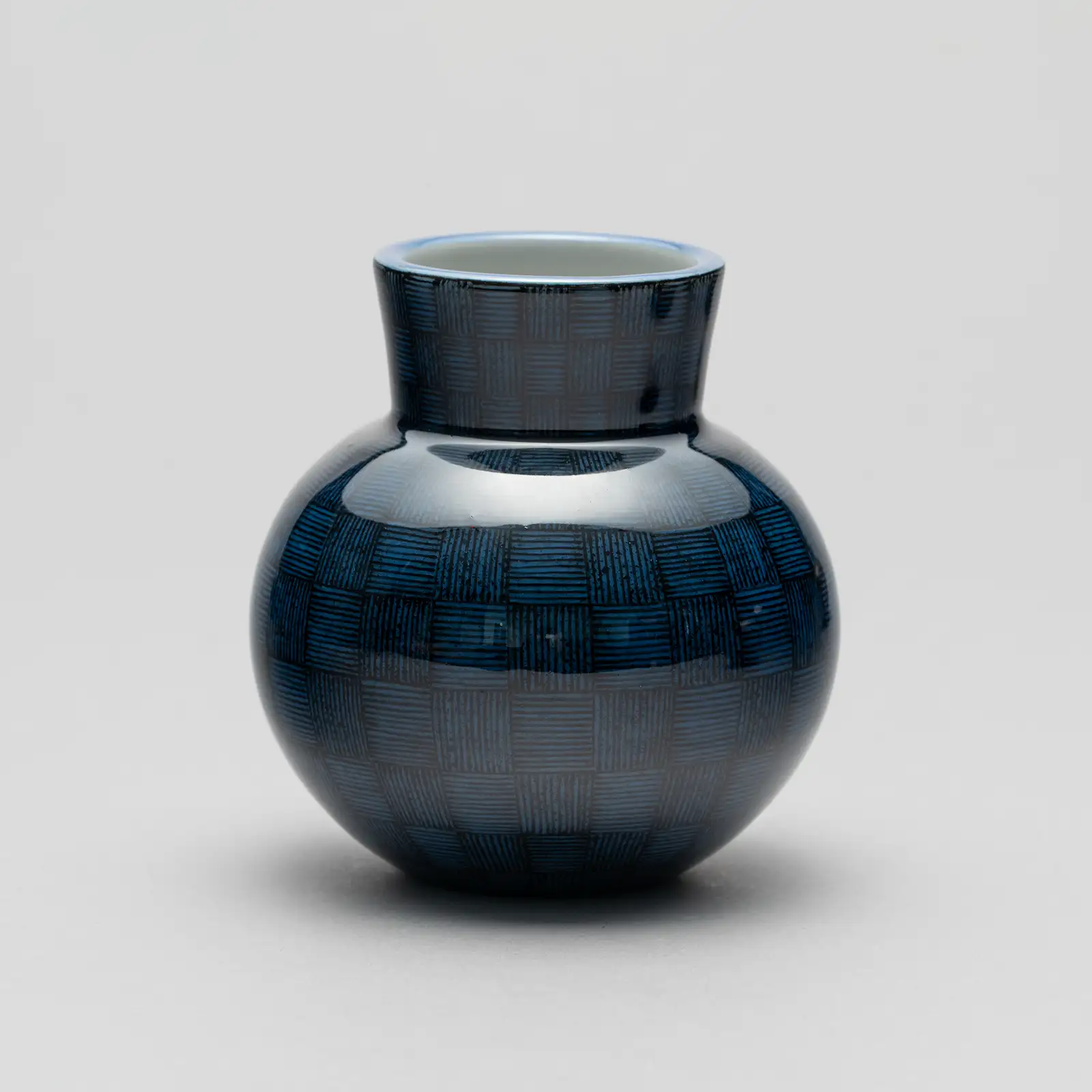 色絵一輪挿 瑠璃