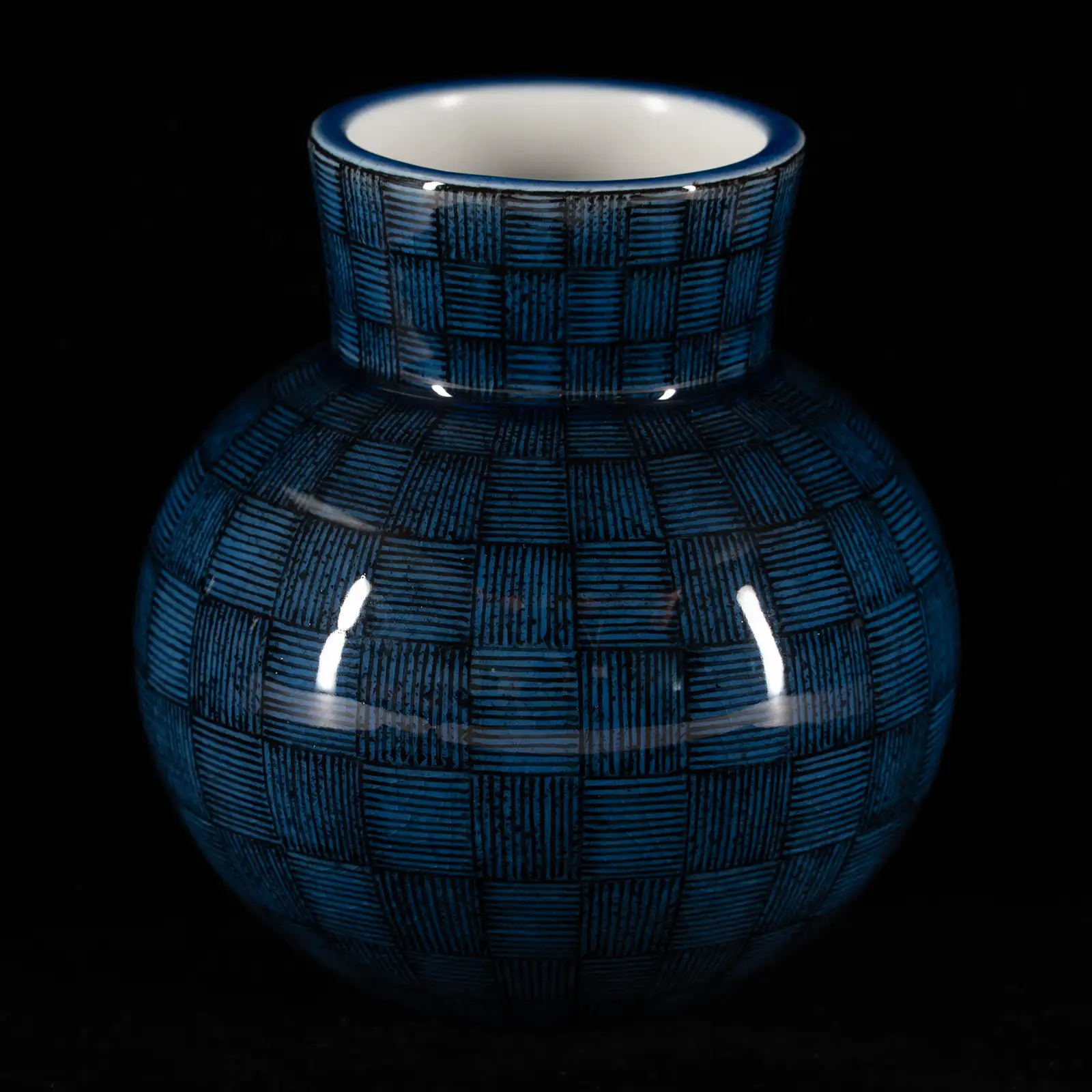 色絵一輪挿 瑠璃