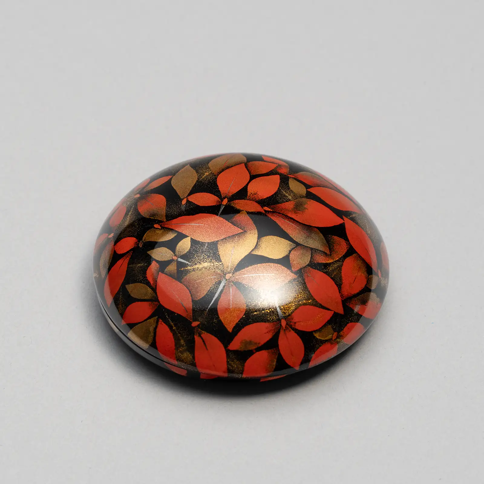 蒔絵香合「冬燈し」