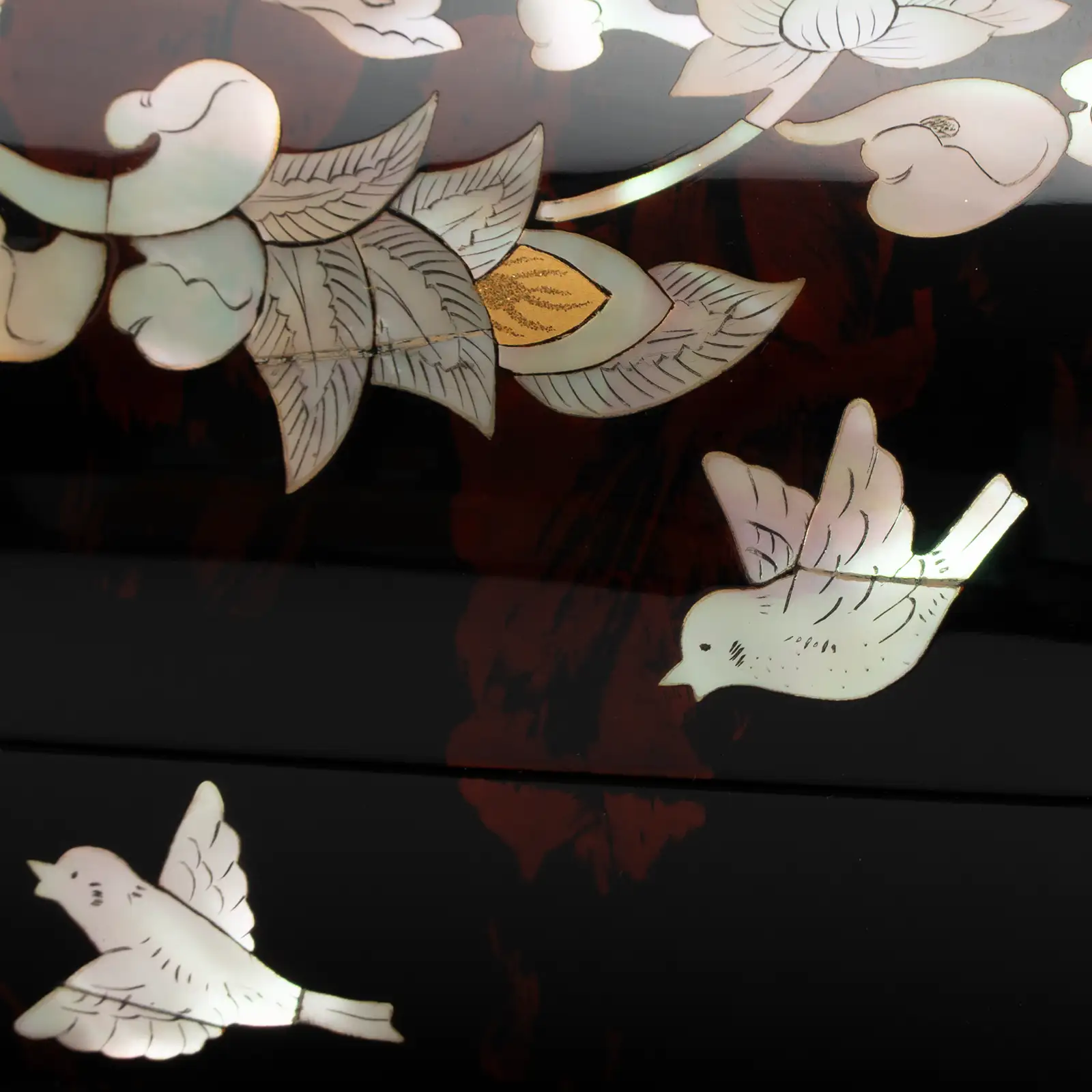 乾漆螺鈿花鳥文箱